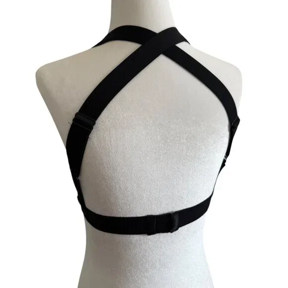 MICHI BRA BLACK M FELINE SPORTS BRA CUTOUT SEXY - Picture 11 of 12